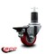 Service Caster 3'' Red Poly Swivel 1-5/8'' Expanding Stem Caster with Brake SCC-EX20S314-PPUB-RED-PLB-158 - alternate 4